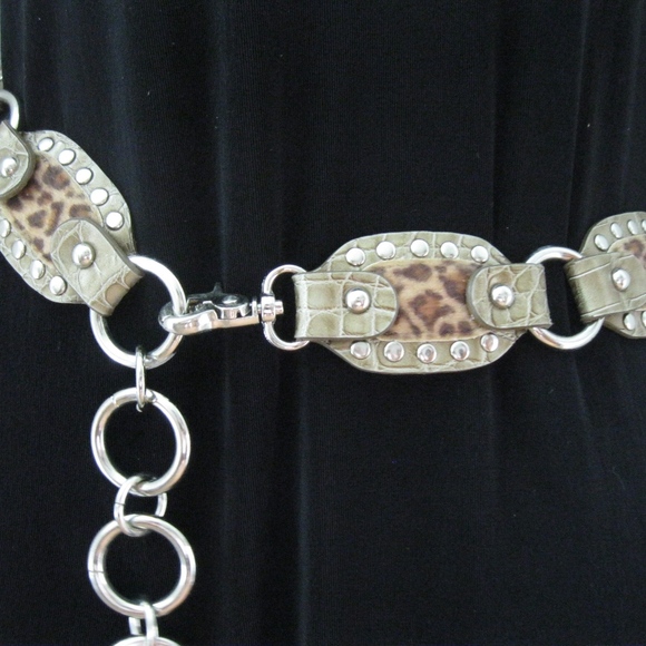 Kathy Van Zeeland leather link belt, Sz OS main image 4